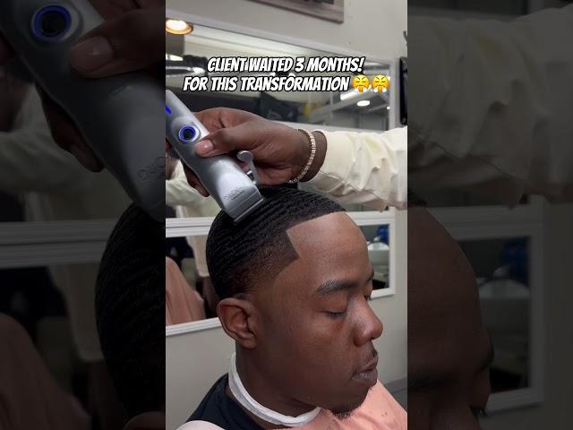 The CRAZIEST 360 wave transformation EVER!!!  | #barber #barbershop #barberlife #haircut #shorts