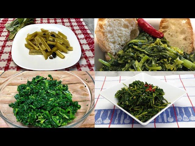 Contorni Invernali: 4 Ricette Facili- Cardi, Cicoria, Spinaci, Friarielli o cime di rapa