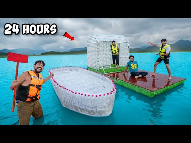 24 Hours Challenge In Bottle House - Can We Survive?