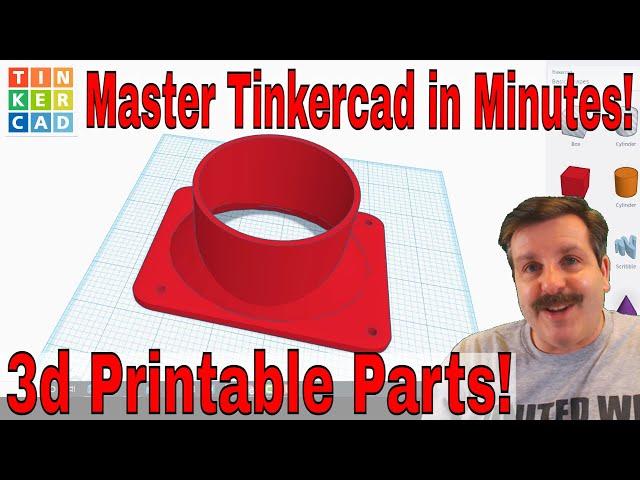 Make useful parts for 3d printing FAST using Tinkercad