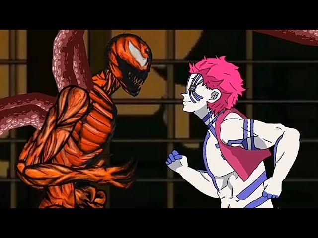 Akaza vs Carnage. drawing cartoons 2