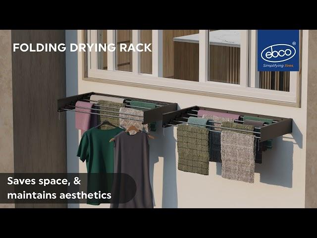 Wall Mounted Folding Drying Rack | Easy Install | Space-Saving Foldable Rack