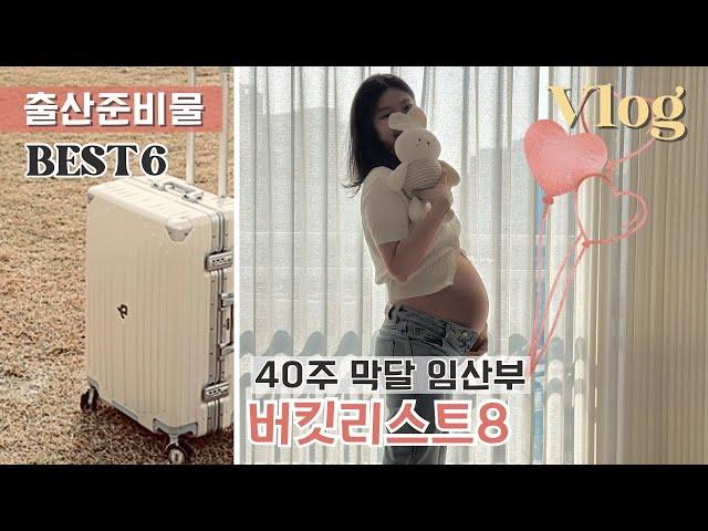 출산준비 브이로그40주 임산부의 버킷리스트 막달운동, 출산가방 준비물 엑셀 공유