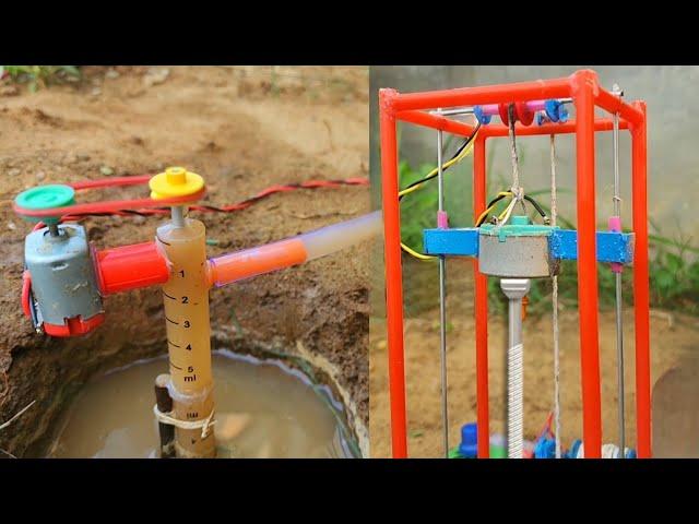 Borewell drilling machine | Mini water pump | Motor pump | Science project