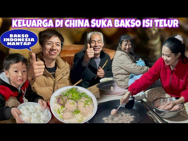 PERTAMA KALI MEMBUAT BAKSO ISI TELUR DI CHINA, MELIHAT KELUARGAKU MAKAN CAPEKKU LNGSUNG HILANG