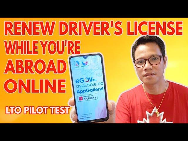 RENEW YOUR PHILIPPINE DRIVER'S LICENSE ONLINE WHILE ABROAD|