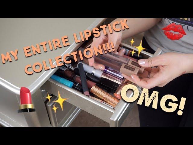 MY ENTIRE LIPSTICK COLLECTION! | DECLUTTER!!