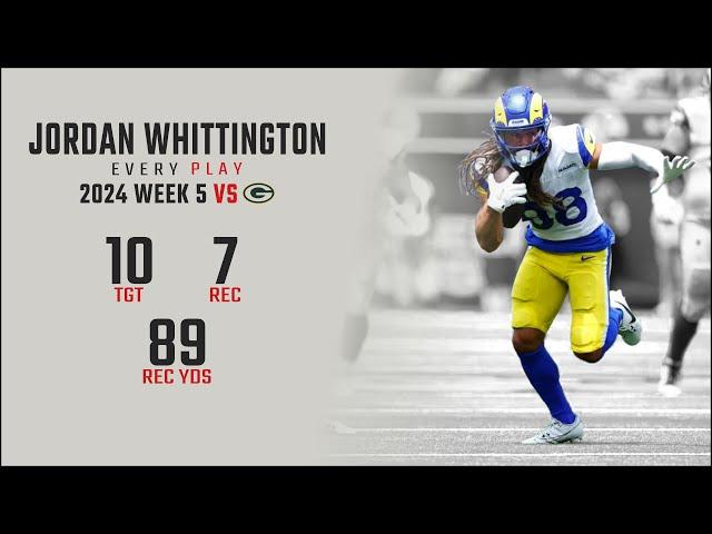 Jordan Whittington Week 5 Replay: Every Target and Catch vs Green Bay Packers