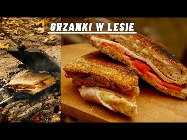 Bushcraft| Biwak w lesie z grzankami z opiekacza. Kuchnia Miszy.