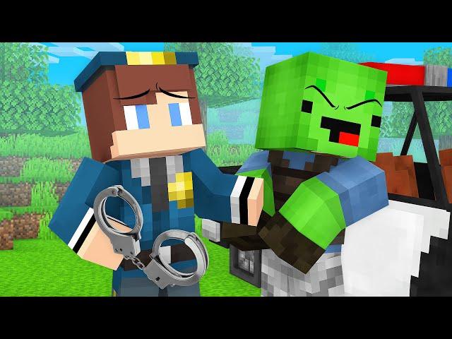 JJ Policeman Caught Mikey Bandit Battle - Maizen Parody Video in Minecraft