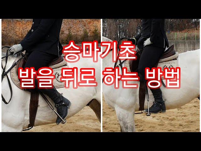 승마기초 - 발을 뒤로 하는 꿀팁!