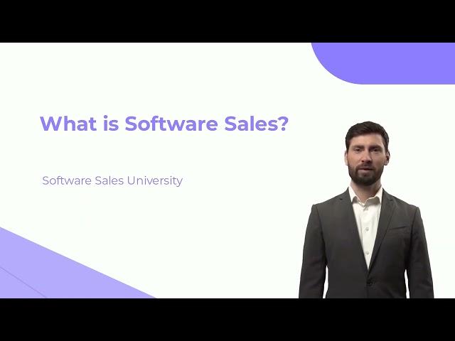 What is Software Sales?