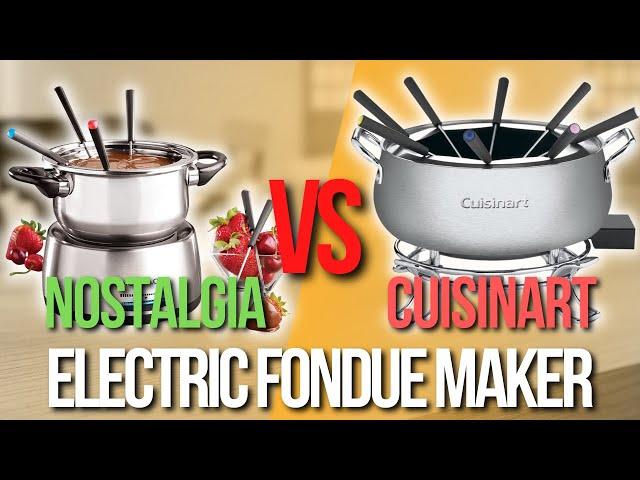 Cuisinart  Electric Fondue Maker vs Nostalgia Electric Fondue Pot