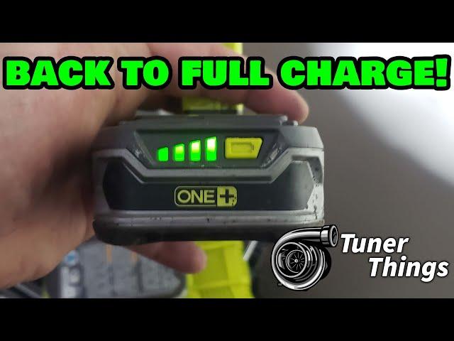 How To Restore A Dead Drill Battery! (Fixing Ryobi 18v One+ Battery) | TunerThings