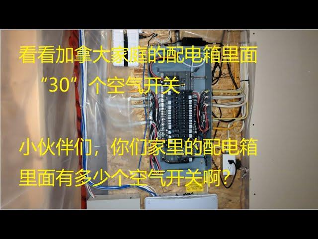 你家里的配电箱有多少个空气开关？配电箱内部的最全面的展示 （Inside View of Electrical Panel Box/Load Center in Canada and USA)