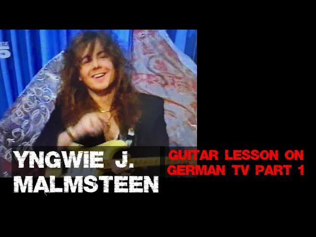 Yngwie J. Malmsteen - Guitar lesson live @ German TV  station