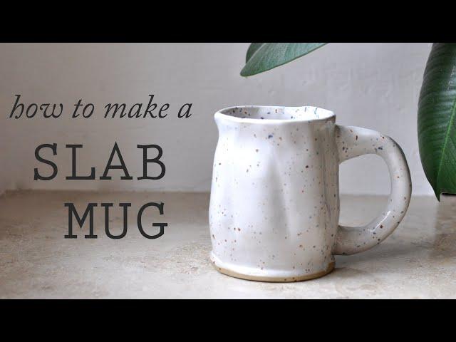 how to handbuild a slab mug // pottery diy