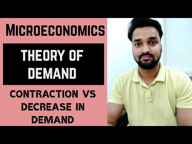 Difference Between Contraction and Decrease In Demand - Theory of Demand - (Part-8)- Microeconomics