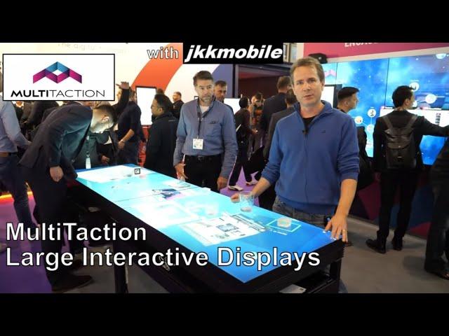 MultiTaction with jkkmobile at ISE 2020, UNB, XNB 55” interactive display, Canvus Showcase with CEO