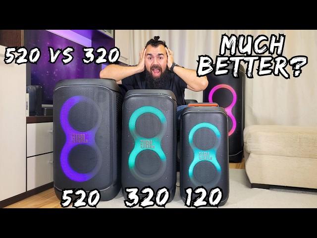 How good is JBL Partybox 520 VS JBL Partybox 320 VS JBL Partybox 120?