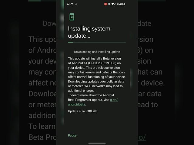 Android 14 Beta 3 Update for Pixel Phones | 588 MB Update #shorts #android14
