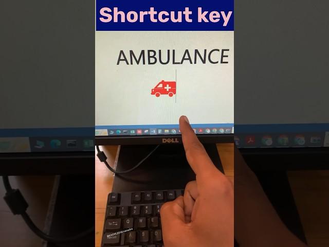  Ambulance Shortcut Key #shorts #computer #msword