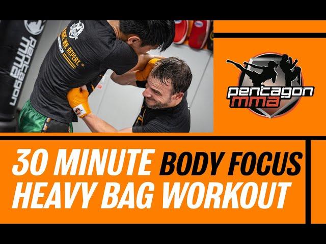 Heavy Bag Workout for Kickboxing and Muay Thai - Body Shots!!  -- Class #12