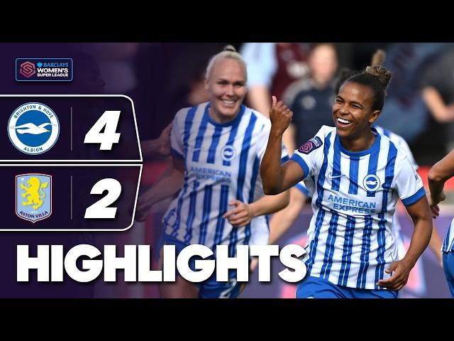 Two Sent Off and Six Goals!  | Brighton & Hove Albion v Aston Villa Highlights | BWSL 2024-25