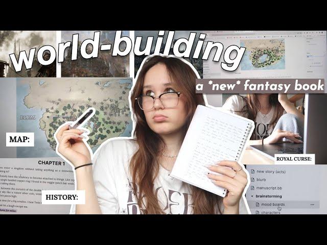 WORLD-BUILDING my *new* fantasy novel  ️ VLOG (making maps, magic curses + re-writing my book?)