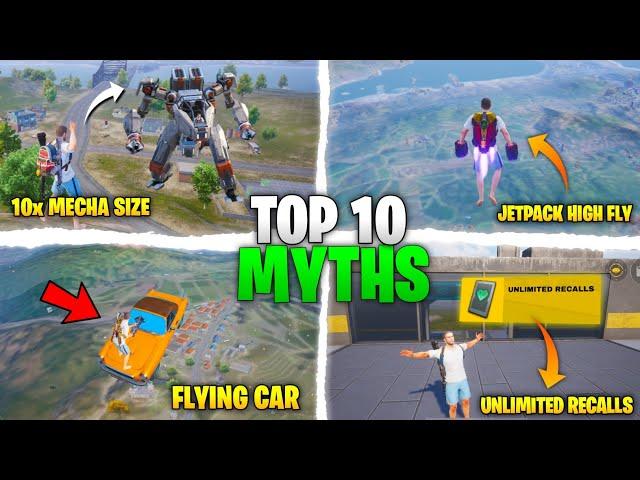  Top 10 Epic Myths in BGMI PUBG | Mecha Size 10x | 3.2 Update New Mysterious Busted Myths