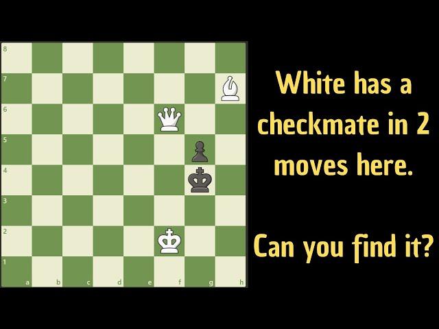 Checkmate in 2 moves for white!