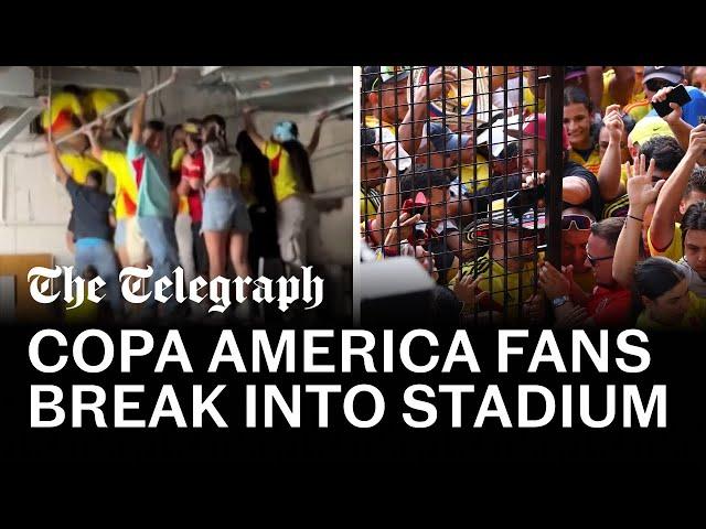 Copa America final fans climb through air vents to break into stadium