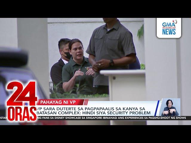 VP Sara, iginiit na hindi siya dadalo sa mga pagdinig sa Kamara; nilitanya ang mga dahilan | 24 Oras