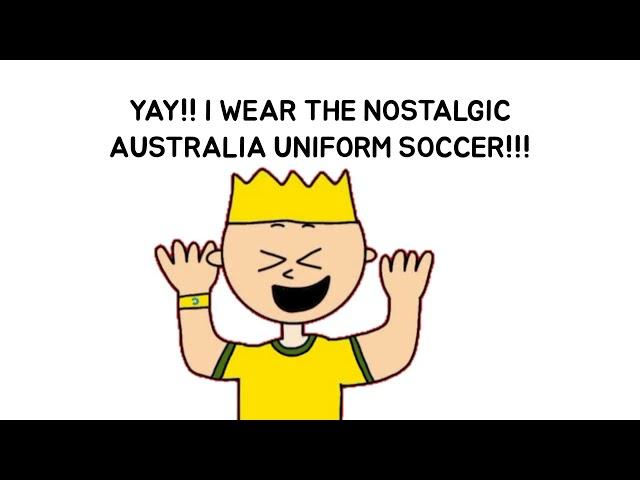 Steven Wear A Nostalgic Australia Uniform Soccer (For Galang Ganendra The Boy)