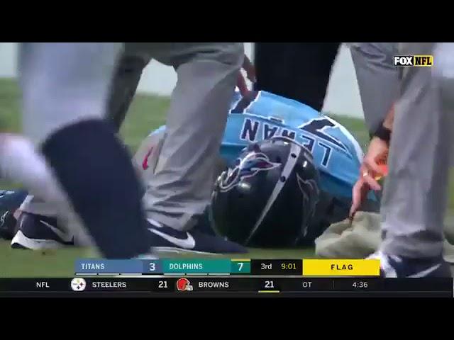 Taylor Lewan gets Intentionally Knocked Out, Fight breaks out between Dolphins and Titans