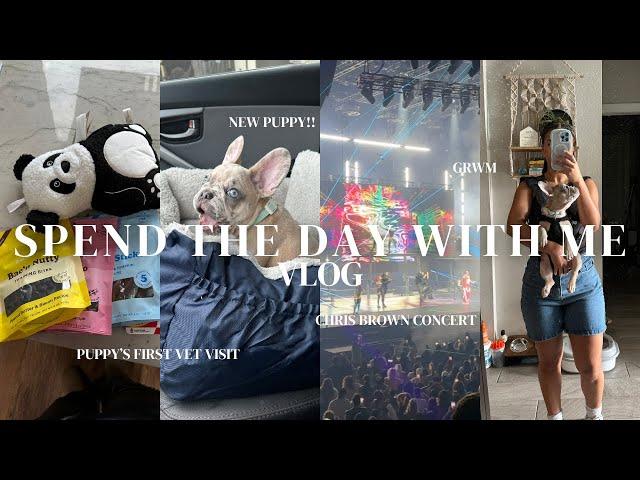 a random day in my life | I got a puppy!! Chris Brown concert & GRWM