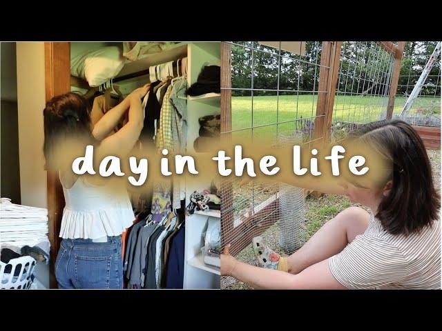 day in the life | closet clean out & garden update