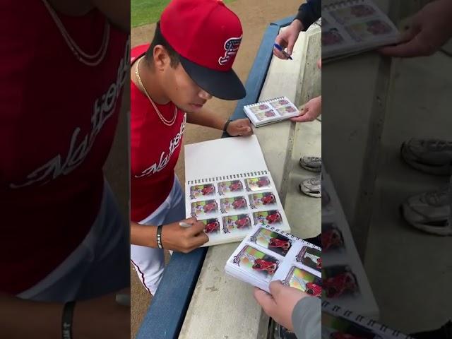 No WAY he autographed ALL these baseball cards…  #shorts