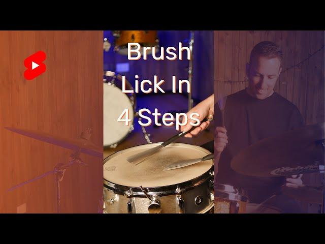 Learn to Play this Lick in 4 Steps #shorts #jazzbrushes #drumlesson
