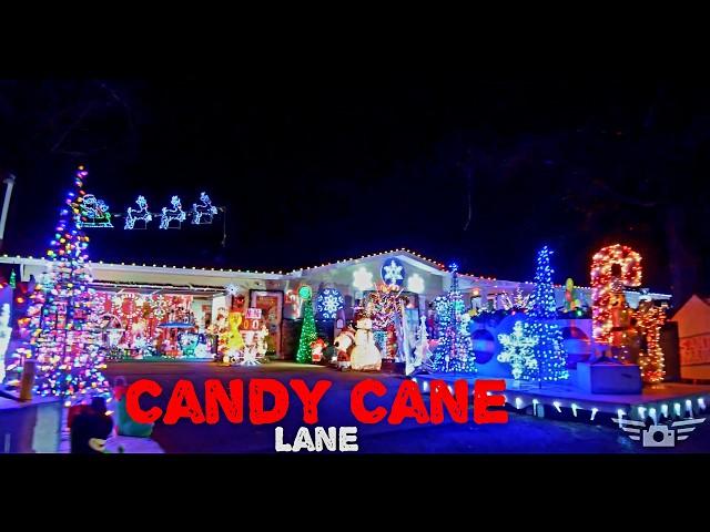 Candy Cane Lane in West Frankfort Illinois at Mr. Tim Murphys House!  