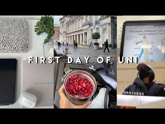 First Day Of Uni Vlog | Grocery Shopping, Lunch Prep, New Planners & First Day of Med School! |