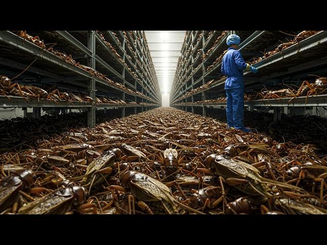 Billions Of Crickets Are Raised & Harvested, Producing Millions Tons for Meat & Protein Powder