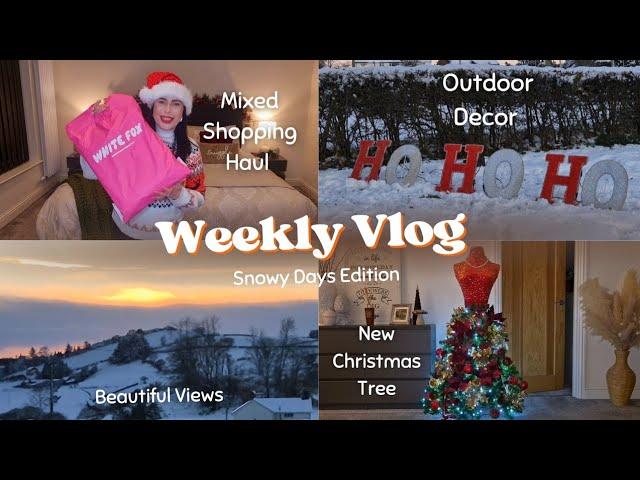 Weekly Vlog Snowy Days  Outdoor Decor & a Mixed Haul from Shein WhiteFox & F&F 