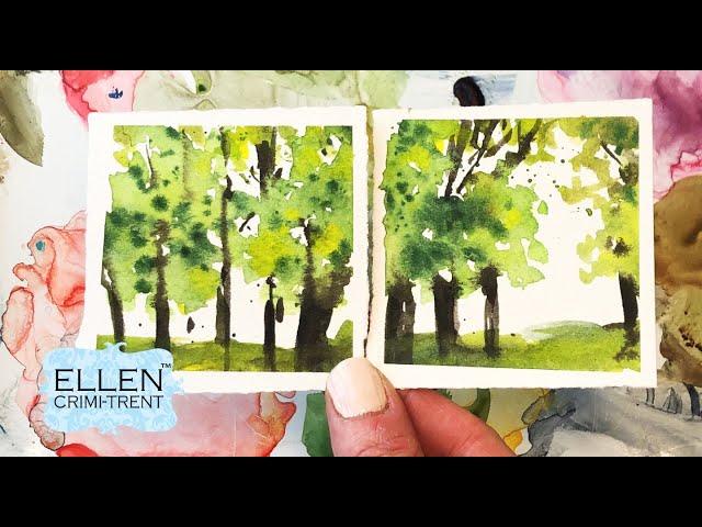Super Easy Watercolor Trees for Beginners/ Step by Step Tutorial/ Mini Monday Madness