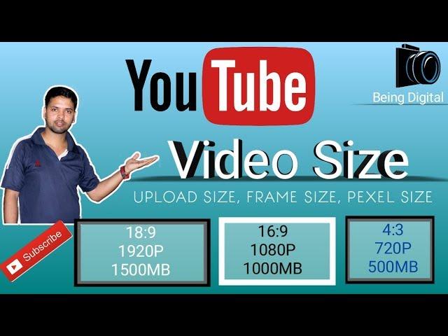 YouTube video Size for upload, video ratio, video quality, Best setting.