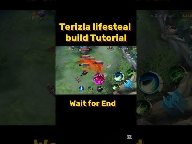 Terizla Lifesteal Build Tutorial Mobile legends #ml2b #tutorial #terizla