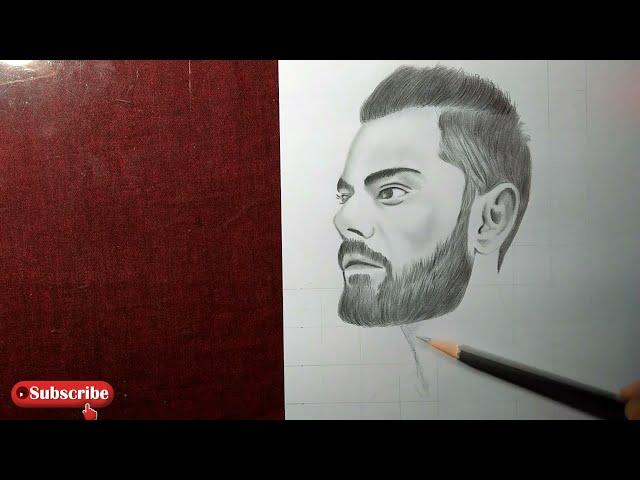 How to draw  virat kohli | pencil drawing time-lapse | Arun ArtBook |