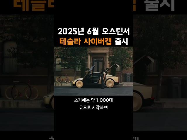 테슬라 사이버캡 2025년 6월 텍사스 오스틴 출시 예정 #shorts #tesla #elonmusk #modely #cybercab #robotaxi