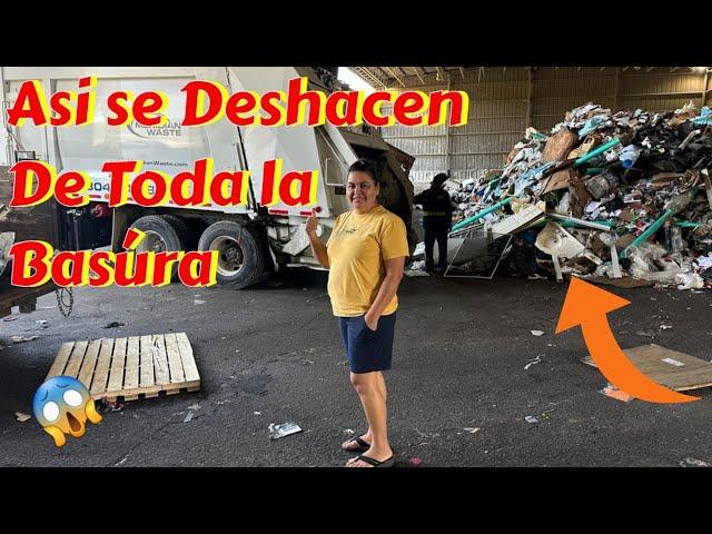 En Este Basurero de usaTiran de Todo/asi comprimen la basura/La Jefa Vlogs #basura #landfill