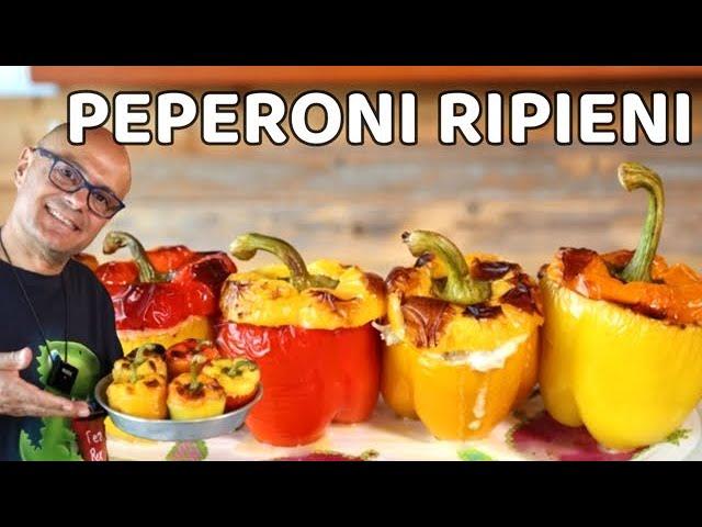 PEPERONI RIPIENI VEGETARIANI  ricetta peperoni ripieni al forno